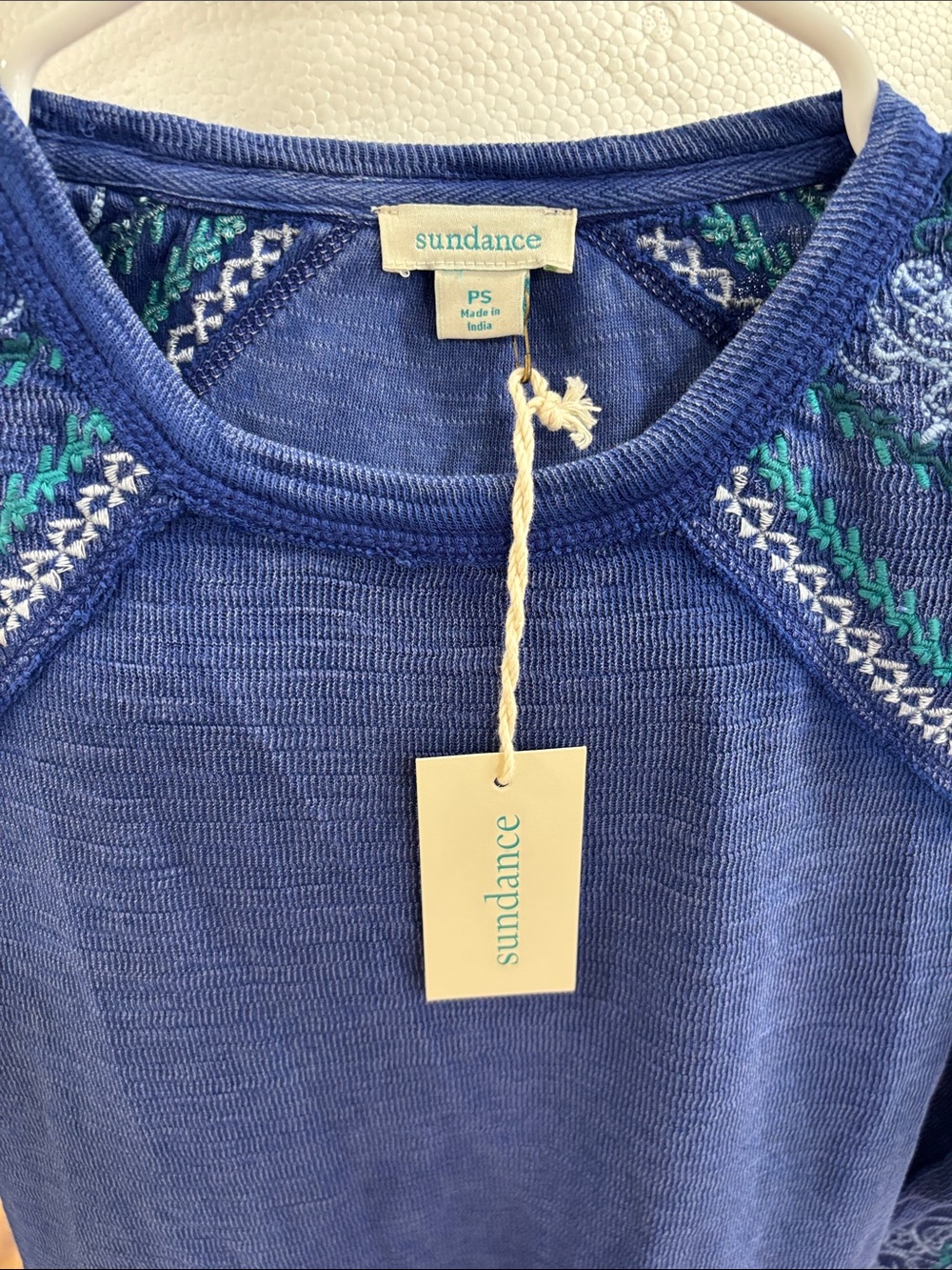 Sundance embroidered long sleeve thermal top size PS - Picture 5 of 5
